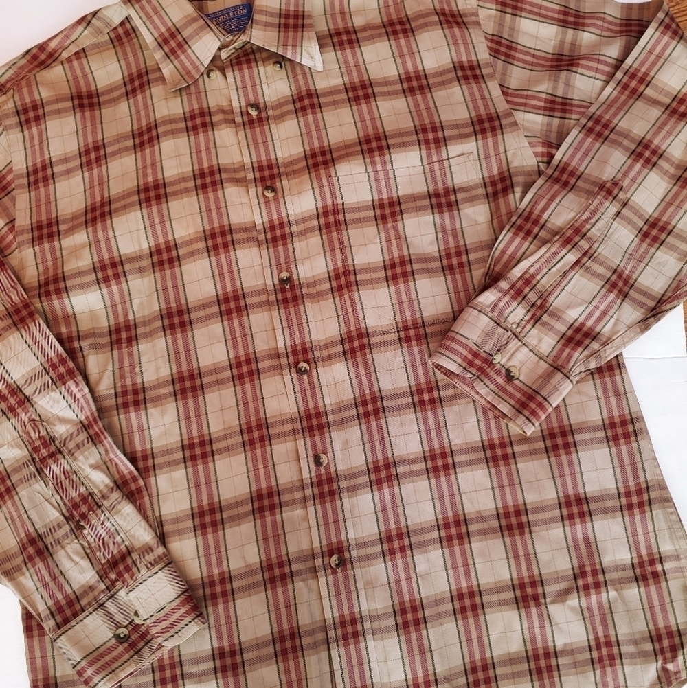 Pendleton Broadway Plaid Button Shirt L